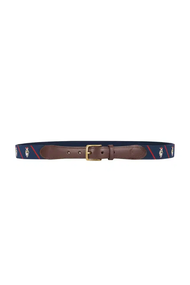 Polo Ralph Lauren Ribbon & Leather Seasonal Bear Belt