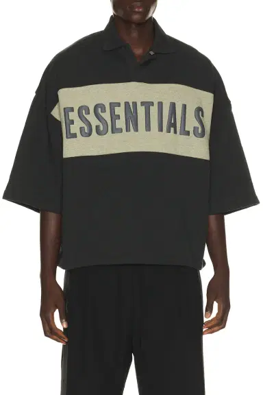Fear of God Essentials Panelled Crop Polo | Thumbnail 1