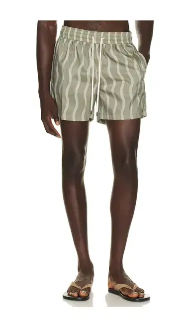 Frescobol Carioca Rio Linen Blend Cabana Wave Swim Short | Thumbnail 6