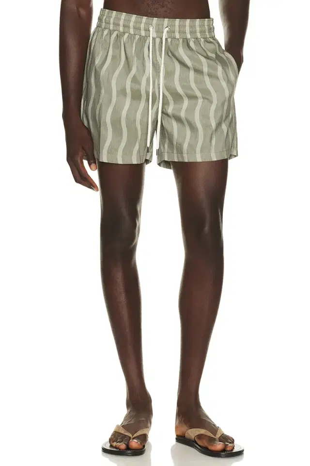 Frescobol Carioca Rio Linen Blend Cabana Wave Swim Short