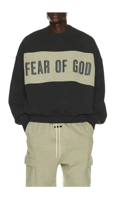 Fear of God ESSENTIALS Cropped Relaxed Panelled Sweatshirt | Thumbnail 5