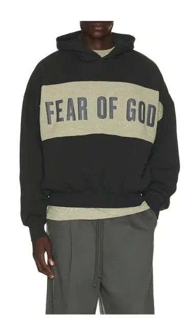 Fear of God ESSENTIALS Cropped Relaxed Panelled Hoodie | Thumbnail 5