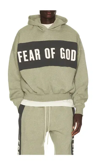 Fear of God Essentials Cropped Relaxed Panelled Hoodie | Thumbnail 5