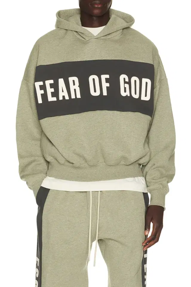 Fear of God Essentials Cropped Relaxed Panelled Hoodie