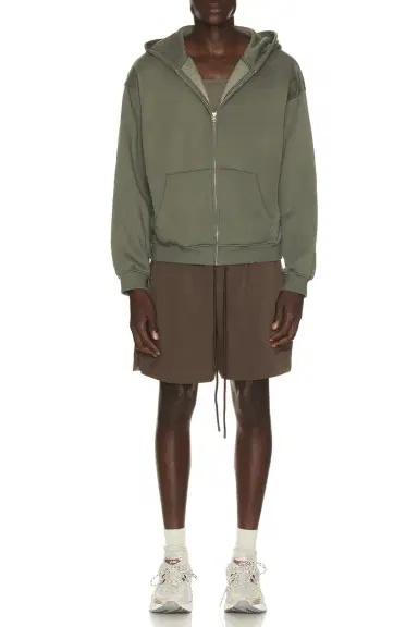 Skims Fleece Lounge Zip Up Hoodie | Thumbnail 3