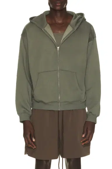 Skims Fleece Lounge Zip Up Hoodie | Thumbnail 1