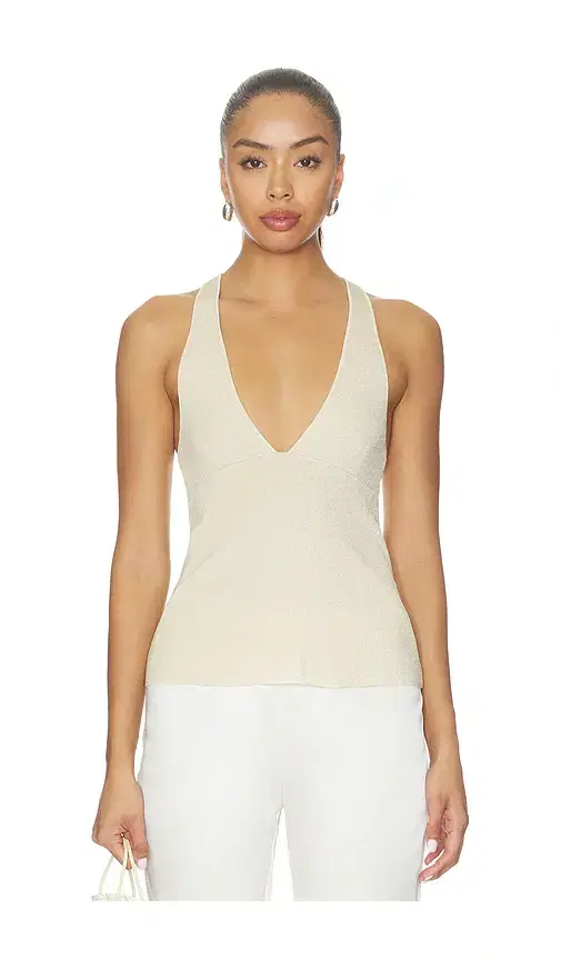 Lovers and Friends Rosanna Metallic V Neck Top