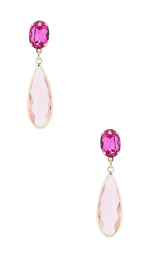 Anton Heunis Omega Clasp Colour Drop Earrings