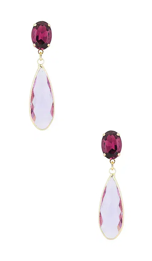 Anton Heunis Omega Clasp Colour Drop Earrings