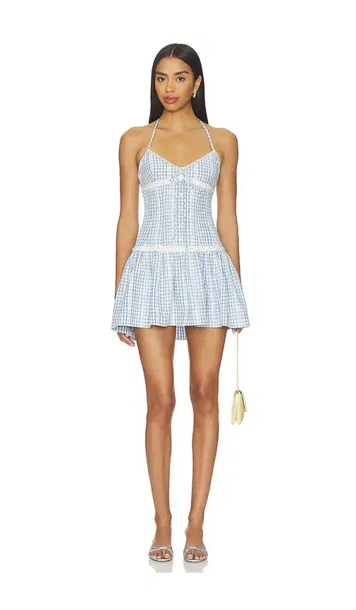 GUIZIO Marini Gingham Mini Dress