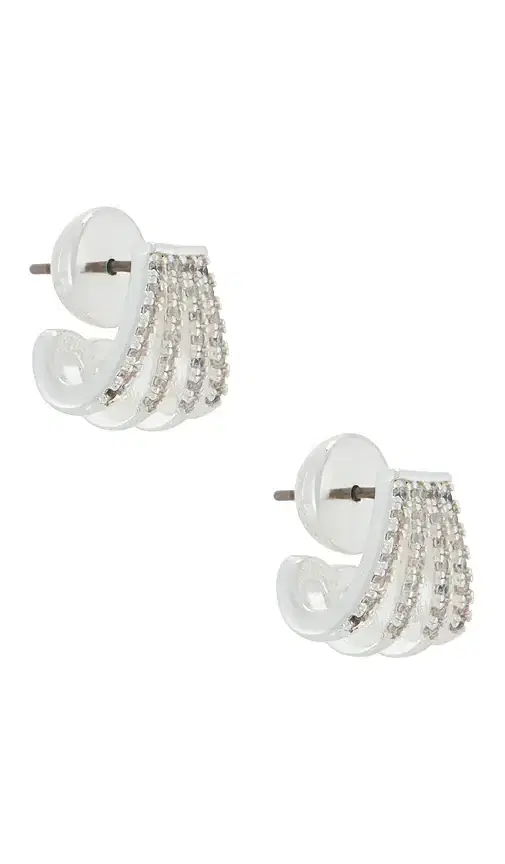 Ettika Glisten Wing Pave Earrings