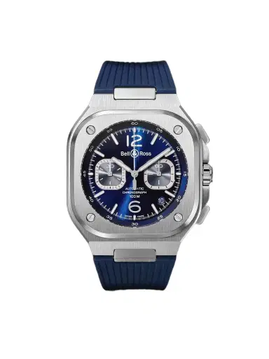 Bell & Ross BR 05 Automatic Chronograph Stainless Steel Watch, Ref. BR05C-BUBU-ST/SRB - Men | Thumbnail 1 Bell & Ross BR 05 Automatic Chronograph Stainless Steel Watch, Ref. BR05C-BUBU-ST/SRB - Men | Thumbnail 1