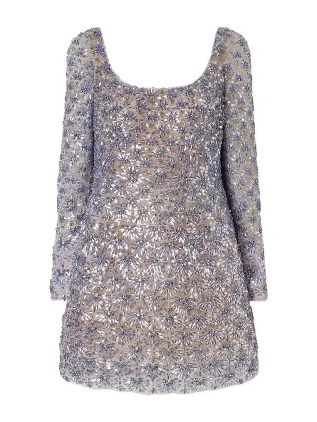 Oscar de la Renta Crystal-embellished Mini Dress