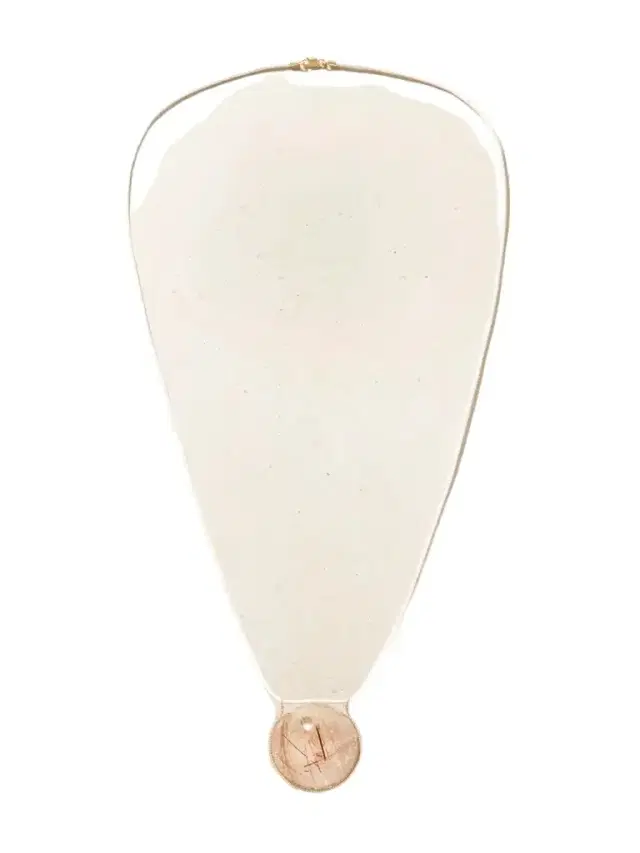 Marisa Klass 18-karat White Gold, Leather And Quartz Pendant Necklace