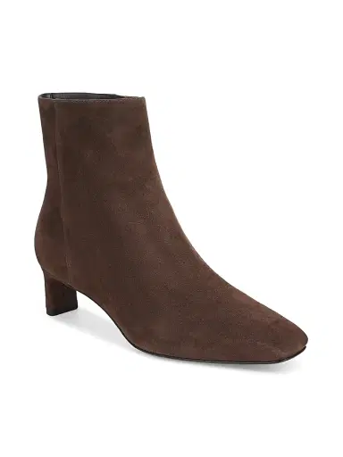 Vince Women's Lilith 45MM Suede Short Booties - Cacao Brown - Size 11 | Thumbnail 2