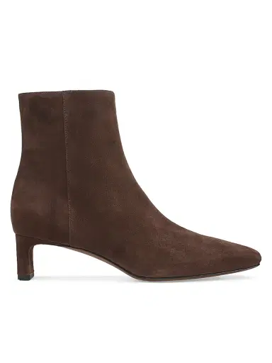 Vince Women's Lilith 45MM Suede Short Booties - Cacao Brown - Size 11 | Thumbnail 1