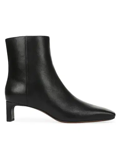 Vince Women's Lilith Leather Kitten-Heel Booties - Black - Size 11 | Thumbnail 1 Vince Women's Lilith Leather Kitten-Heel Booties - Black - Size 11 | Thumbnail 1