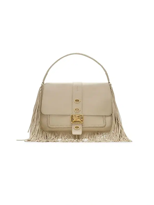 Burberry Women's Rider  Leather Top Handle Bag - Soap