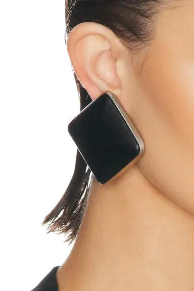 Givenchy Sculpted Asymmetric Leather Earrings | Thumbnail 2 Givenchy Sculpted Asymmetric Leather Earrings | Thumbnail 2