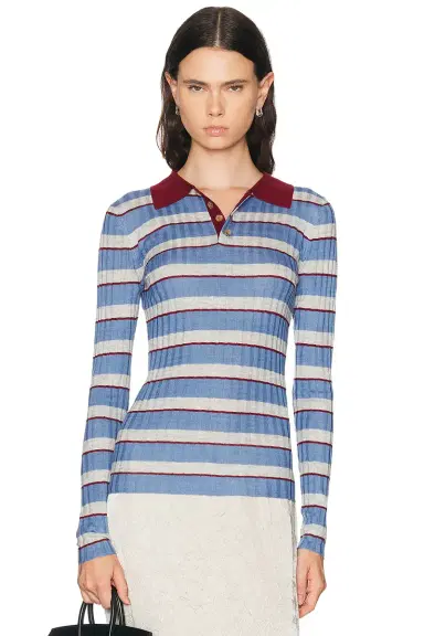 Brandon Maxwell Joni Polo Top | Thumbnail 1