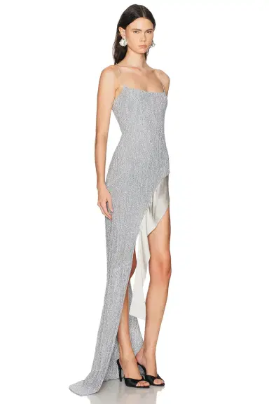 Burc Akyol Mila Lurex Gown | Thumbnail 2