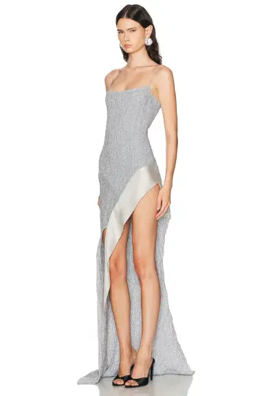 Burc Akyol Mila Lurex Gown | Thumbnail 3