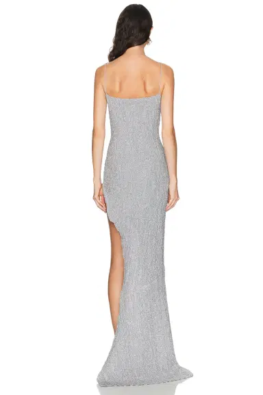 Burc Akyol Mila Lurex Gown | Thumbnail 4