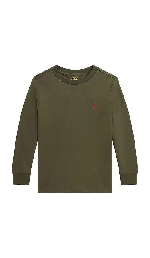 Polo Ralph Lauren Kids Long Sleeve Cotton Jersey Crewneck T-shirt