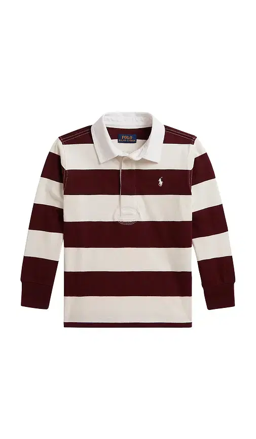 Polo Ralph Lauren Kids Long Sleeve Cotton Jersey Striped Rugby Shirt