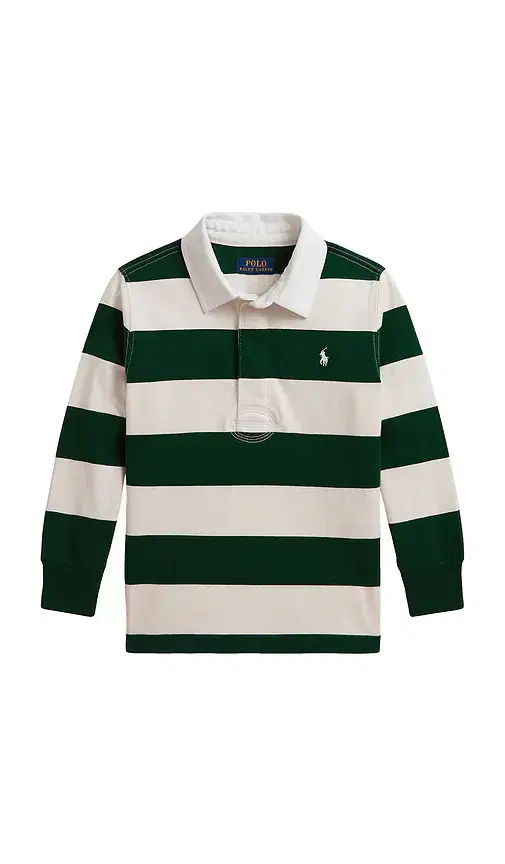 Polo Ralph Lauren Kids Long Sleeve Cotton Jersey Striped Rugby Shirt