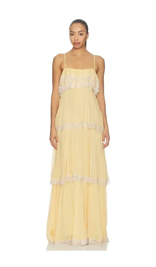 HEMANT AND NANDITA Tiered Maxi Dress