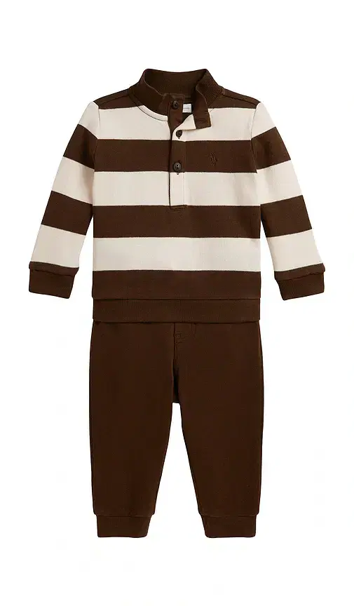 Polo Ralph Lauren Baby Two Piece Set Long Sleeve Estate Rib Mock Neck Hookup