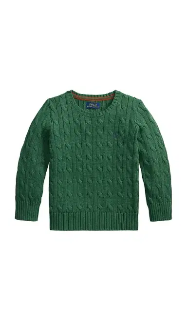 Polo Ralph Lauren Kids Long-sleeve Cotton Cable-knit Crewneck Sweater | Thumbnail 1