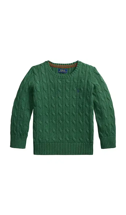Polo Ralph Lauren Kids Long-sleeve Cotton Cable-knit Crewneck Sweater