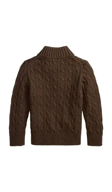 Polo Ralph Lauren Kids Long Sleeve Cotton Cable Knit Half Zip Sweater | Thumbnail 2