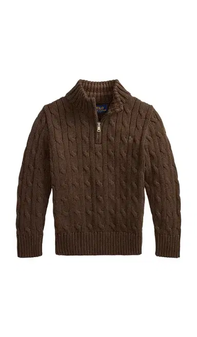 Polo Ralph Lauren Kids Long Sleeve Cotton Cable Knit Half Zip Sweater | Thumbnail 1