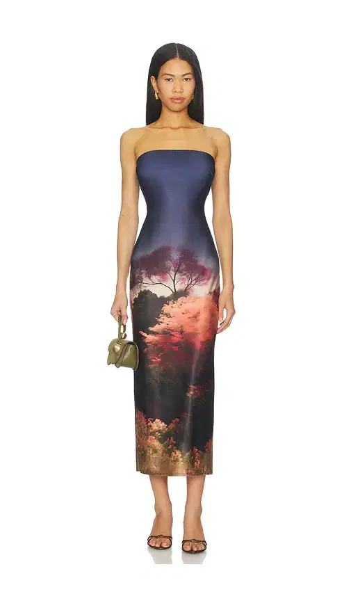 Katie May Enigma Strapless Slim Midi Dress