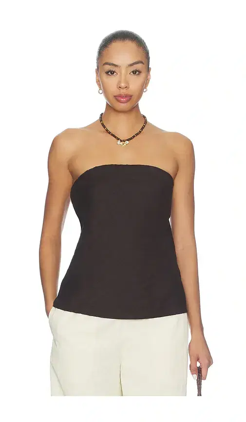 DONNI. The Linen Tube Top