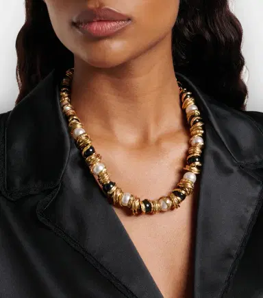Saint Laurent Loulou embellished necklace | Thumbnail 4
