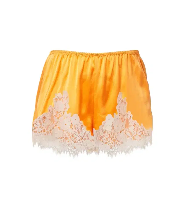 Doen Dôen Iona lace-trimmed silk satin shorts