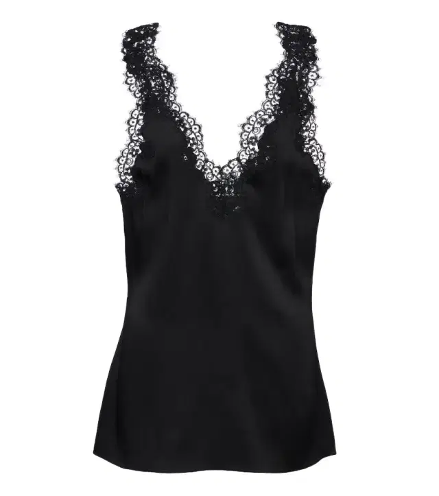 Stella McCartney Lace-trimmed satin top