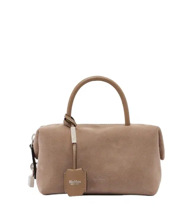 Max Mara Small suede top-handle bag