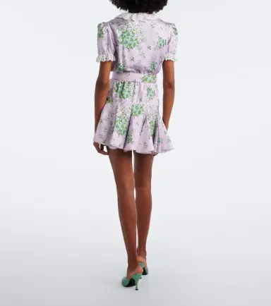 Rodarte Floral silk twill minidress | Thumbnail 2 Rodarte Floral silk twill minidress | Thumbnail 2