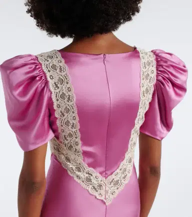 Rodarte Lace-trimmed silk maxi dress | Thumbnail 3 Rodarte Lace-trimmed silk maxi dress | Thumbnail 3