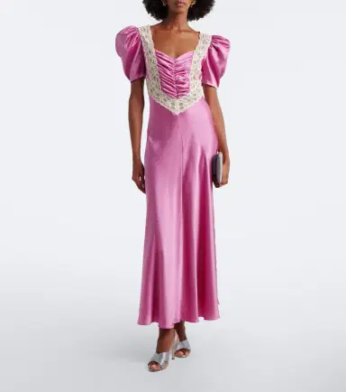 Rodarte Lace-trimmed silk maxi dress | Thumbnail 4 Rodarte Lace-trimmed silk maxi dress | Thumbnail 4