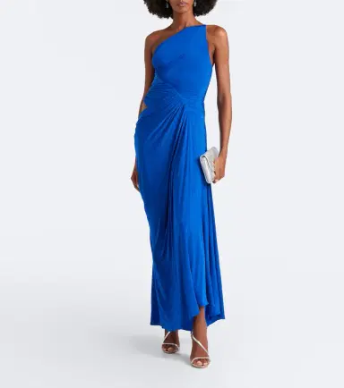 Alex Perry Ruched one-shoulder jersey gown | Thumbnail 4