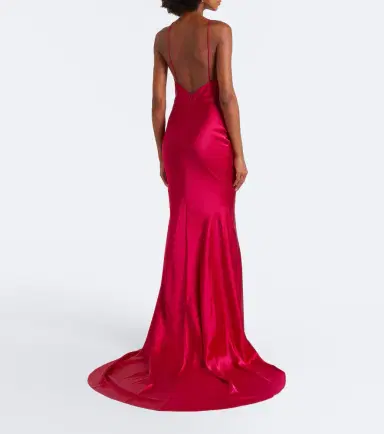 Alex Perry Halterneck silk satin gown | Thumbnail 2 Alex Perry Halterneck silk satin gown | Thumbnail 2