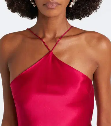 Alex Perry Halterneck silk satin gown | Thumbnail 3 Alex Perry Halterneck silk satin gown | Thumbnail 3