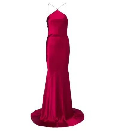 Alex Perry Halterneck silk satin gown | Thumbnail 1 Alex Perry Halterneck silk satin gown | Thumbnail 1