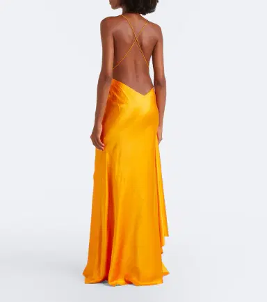 Alex Perry Asymmetric silk satin gown | Thumbnail 2